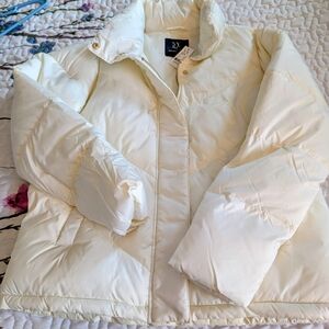 New York & Company Off-White Puffer Jacket